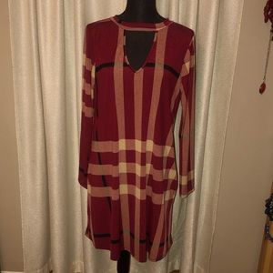 NWT Perfectly Priscilla “I Don’t Mind Plaid Dress”